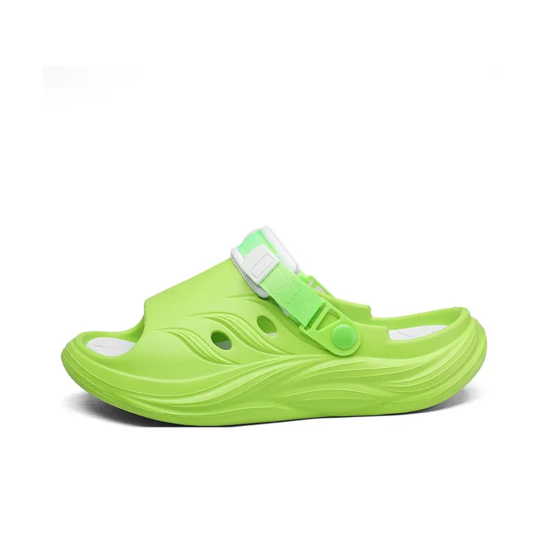 YUZHAOLIN Beach Sandals Unisex Black/Khaki/Neon Green-0