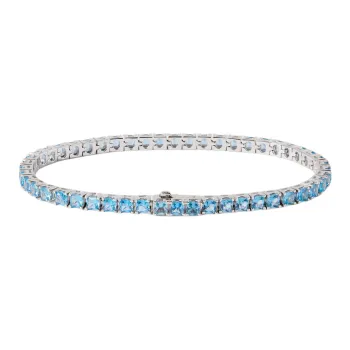Hatton Labs Cubic Zircon Silver Bracelets Unisex Blue