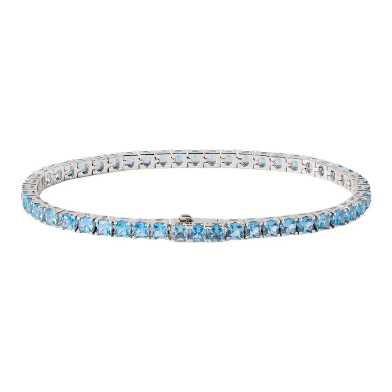 Hatton Labs Cubic Zircon Silver Bracelets Unisex Blue-0