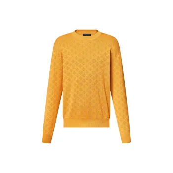 LOUIS VUITTON 1AGJHI Monogram Pointelle Cotton Pullover