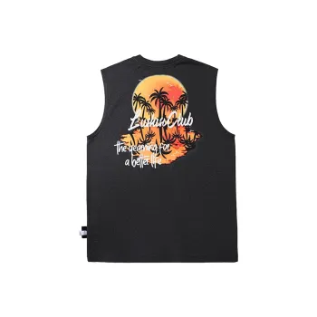 LUSHISI Tank Tops Unisex Dark Gray
