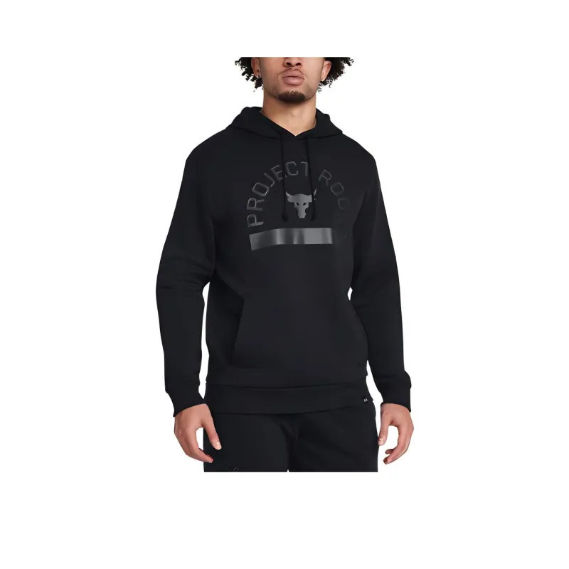 Under Armour UA Project Rock Rival Sweatshirt Men's Black-0