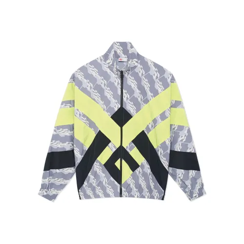LiNing Jackets Men All Over Print Patchwork Black Fluorescent Alpha Hydroxy Acids Green
