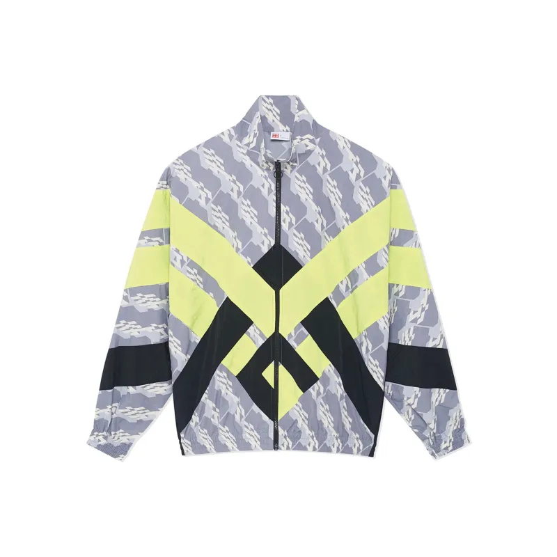 LiNing Jackets Men All Over Print Patchwork Black Fluorescent Alpha Hydroxy Acids Green-0