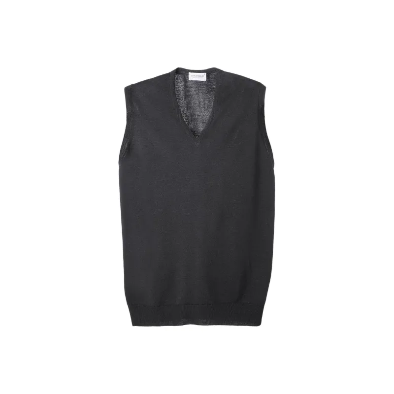 JOHN SMEDLEY FW24 Tank Top Men's Charcoal-0