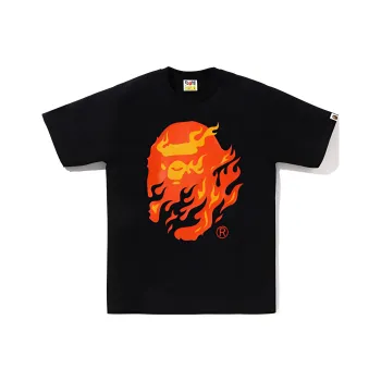 A BATHING APE Flame Ape Head Tee