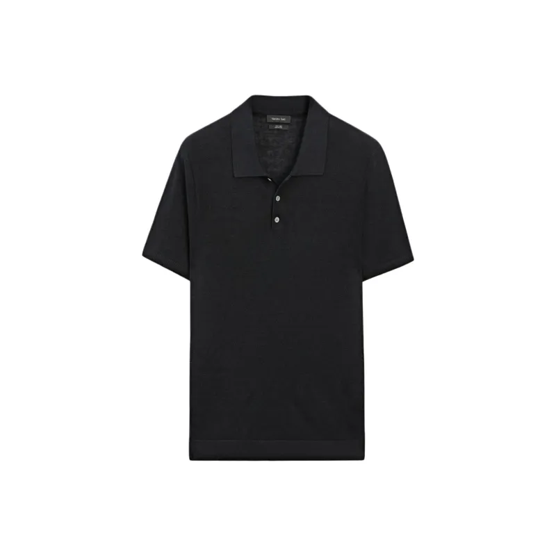 Massimo Dutti Polo Shirt Men's Marine Blue-0