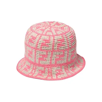 FENDI Crochet knit Jacquard Bucket Hat