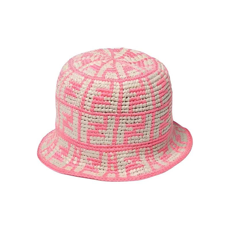 FENDI Crochet knit Jacquard Bucket Hat-0