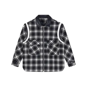 PASET Jacket Unisex Black White Plaid