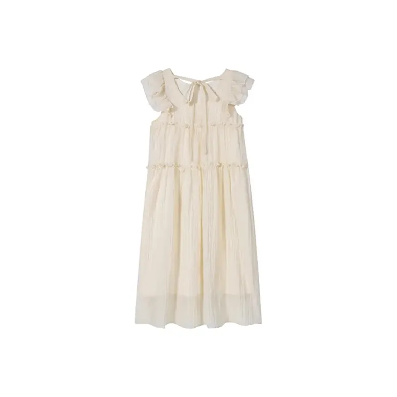 Zukizuki Sleeveless Dress Women's Apricot-1