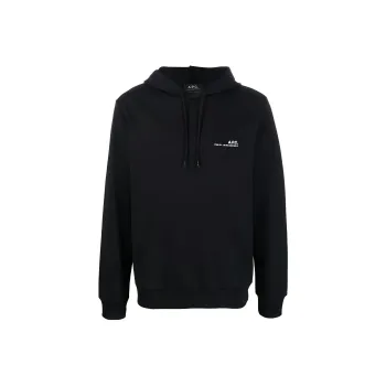 A.P.C Logo Printed Drawstring Hoodie