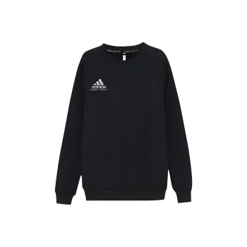 Adidas Sweatshirts Unisex Black With White Logo Logo