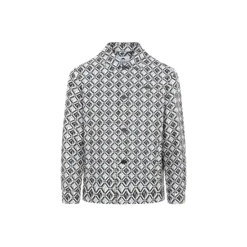 Marine Serre Jacquard Diamond Pattern Buttoned Shirt