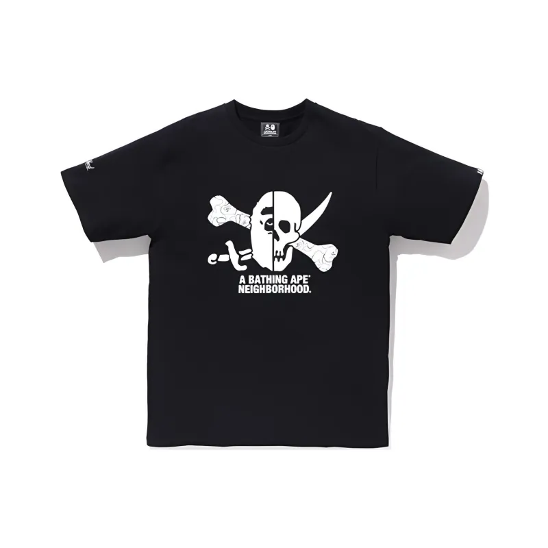 Bape X Neighborhood Ape & Skull Tee-0