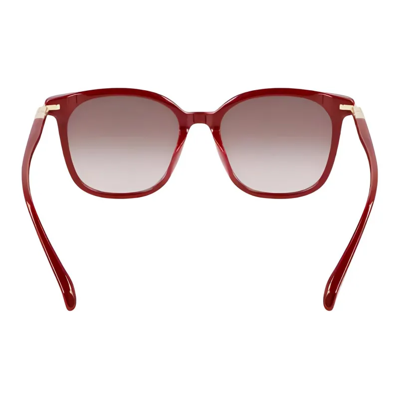 FERRAGAMO Plate Frame Square Sunglasses Unisex Red-2
