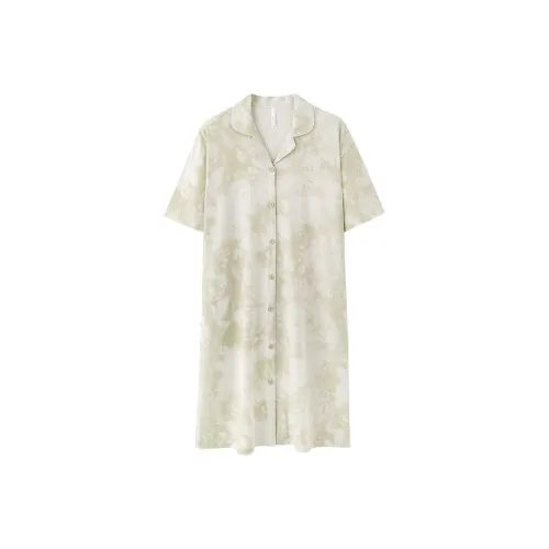 XISHE Nightgown Women's Tie Dye Green