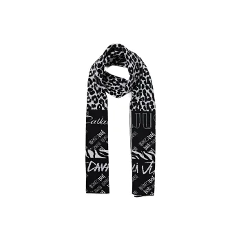 VERSACE JEANS Knit Scarves Women's Black White