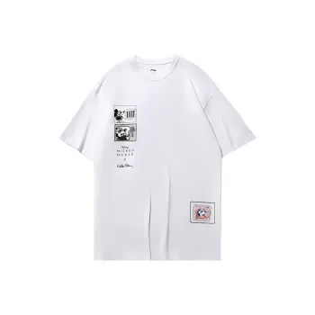 LiNing x Disney Mickey X Keith Disney T Shirt Men's White