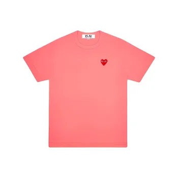 CDG Play T Shirts Unisex Pink