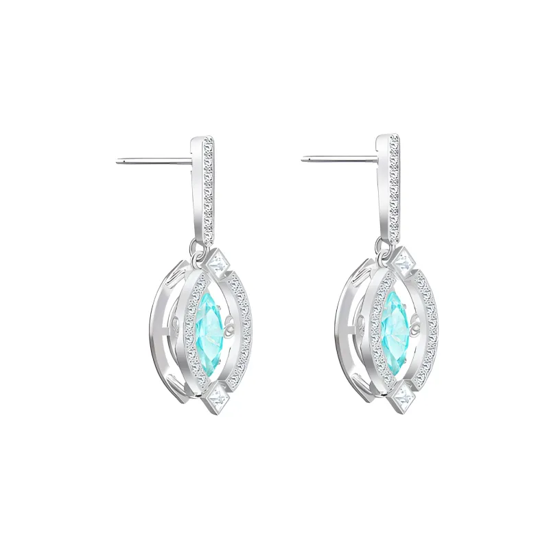 Swarovski Sparkling Dance Earrings Women's Green-2