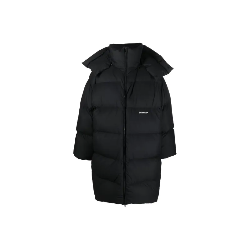 OFF WHITE Logo Print Puffer Coat-0