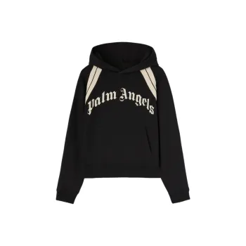 PALM ANGELS Curved Logo Track Hoodie