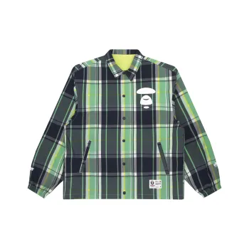 Aape Tartan check Logo Shirt Jacket