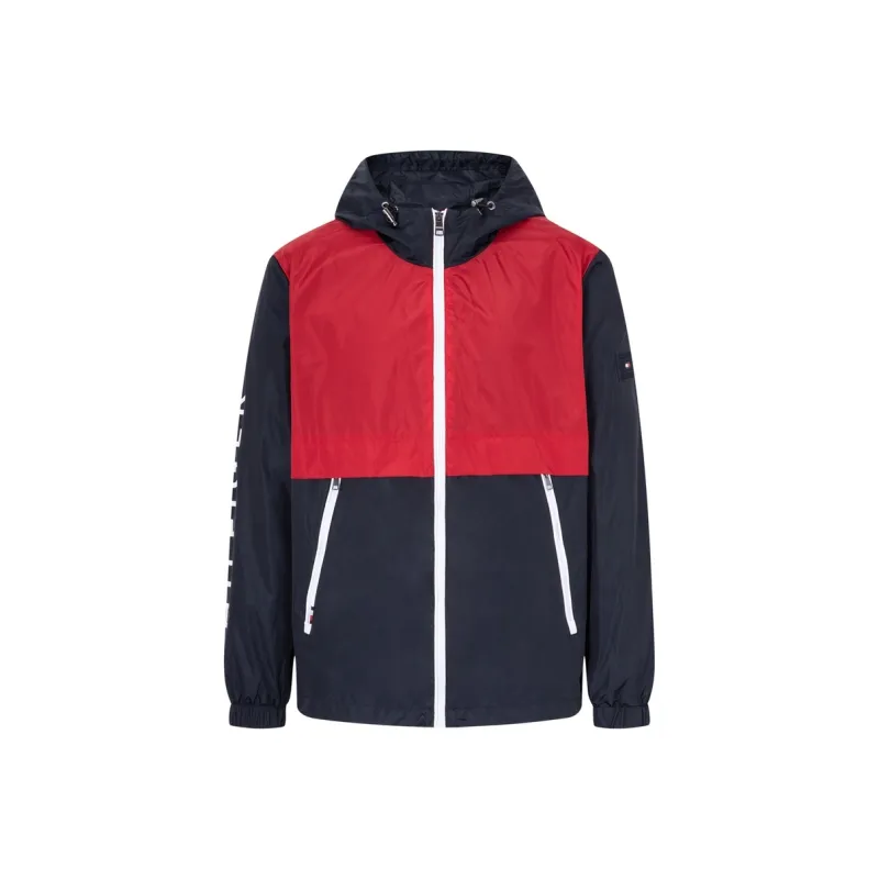 Tommy Hilfiger Unlined Jacket Coat Men's Red Blue Multicolor-0