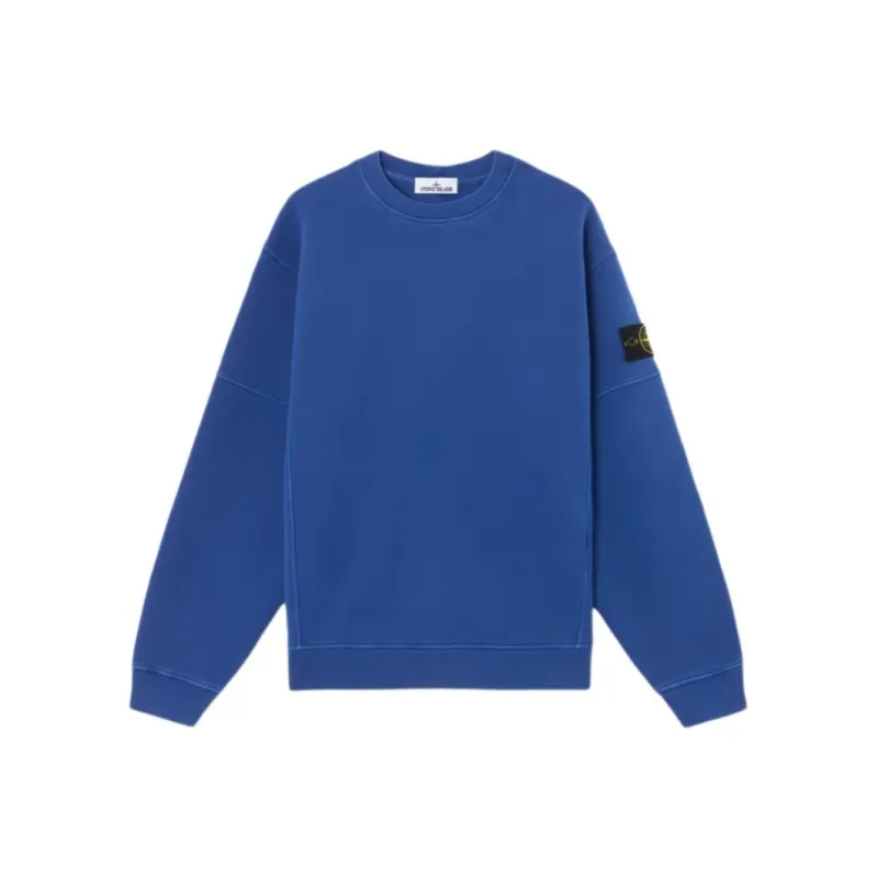 STONE ISLAND Organic Cotton Diagonal Fleece Crewneck-0