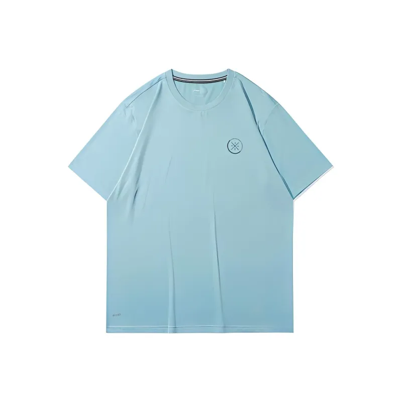 LINING T Shirts Men Teal Blue Water-0