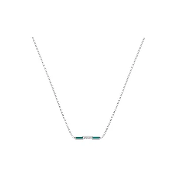 GUCCI 18K White Gold Necklaces Unisex Silver