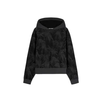 PALM ANGELS Curved logo Hoodie