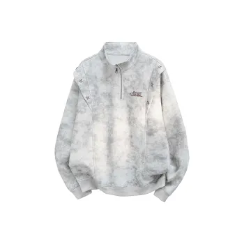 HOKLV Sweatshirt Unisex Tie Dye Black