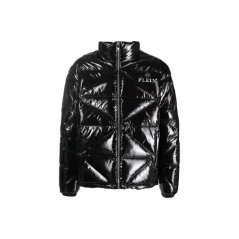 PHILIPP PLEIN Padded High Shine Detailed Jacket