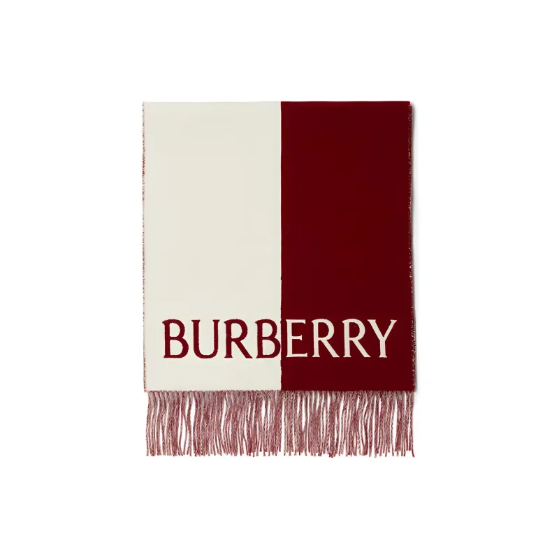 Burberry Edk Knight motif Fringed edge Scarf-2