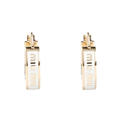 MIU MIU Brass Earrings Women's White