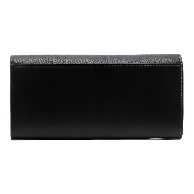 Furla Grained Calfskin Coin Purses Wallets Extra Large Women's Black-2