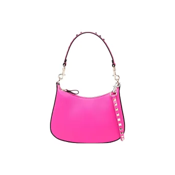Valentino ROCKSTUD Calfskin Hobo Bag, Shoulder Bag, Crossbody Bag Women's Pink