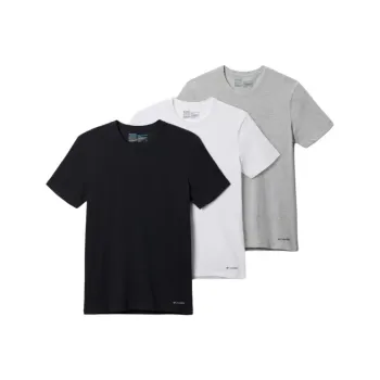 Columbia T Shirts Unisex 3 Pack Black+White+Gray