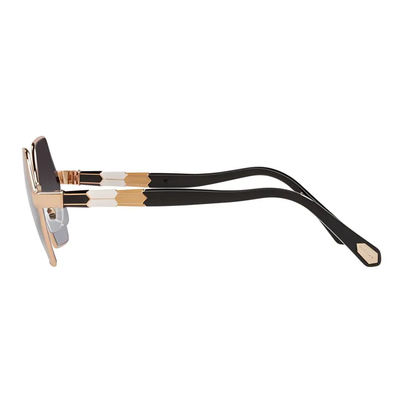 BVLGARI Metal Irregular Shape Sunglasses Unisex Gold-2
