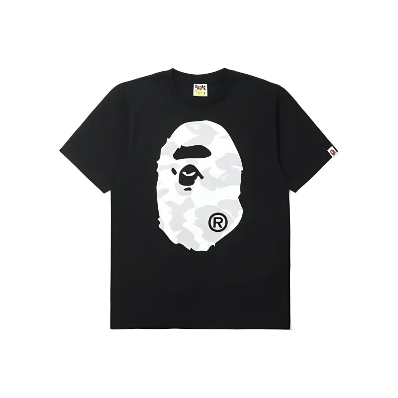 A BATHING APE Honeycomb Camo Big Ape Head Tee-1