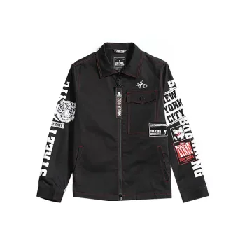Zoo York Lapel Loose Fit Other Long-Sleeved Jacket Unisex Black