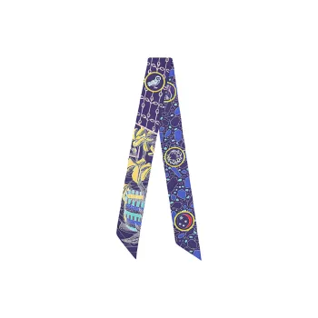HERMES Silk Scarves Women's Indigo