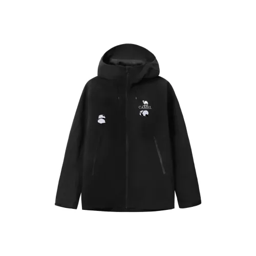 CAMEL All weather Waterproof, Windproof, Thermal, Cold Resistant Windbreaker Jacket Unisex Black