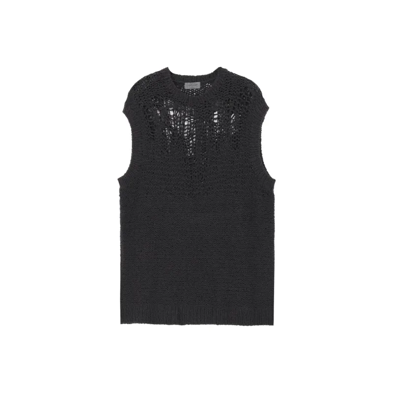 Yohji Yamamoto Pour Homme FW24 Tank Top Men's Charcoal-0