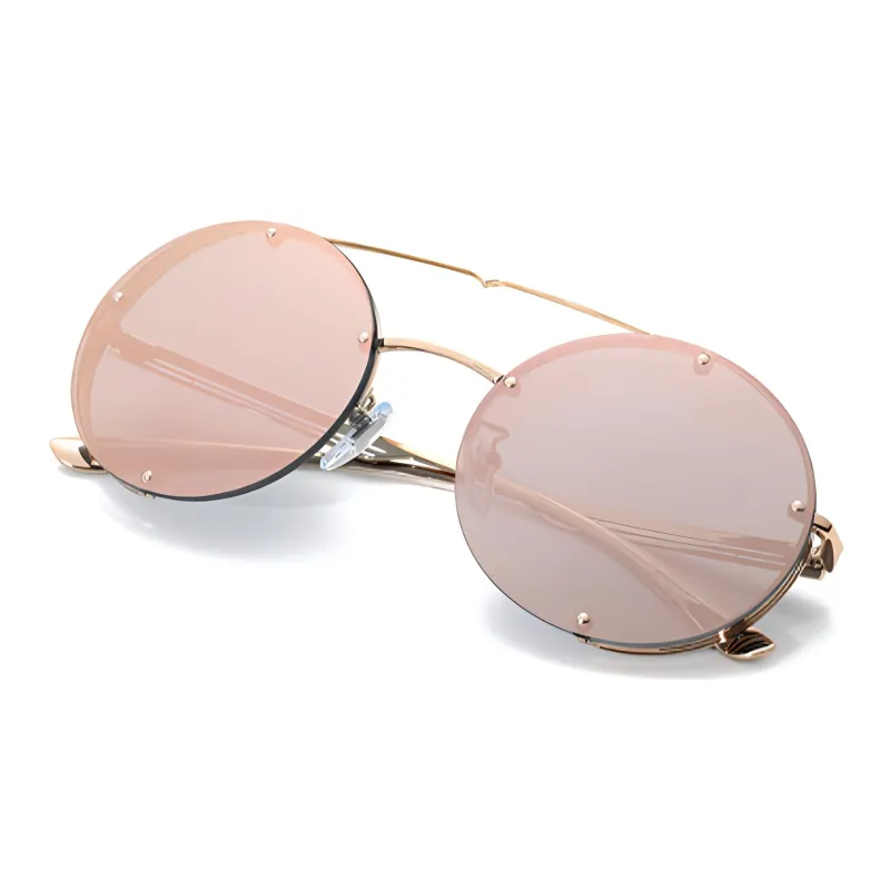 BVLGARI Metal Aviator Sunglasses Women's Gold-2