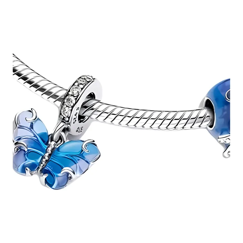 Pandora 925 Sterling Silver Glass Cubic Zirconia Bracelets Women's Silver-2