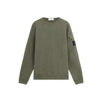 STONE ISLAND Logo Patch Crewneck Sweatshirt