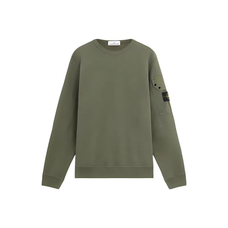 STONE ISLAND Logo Patch Crewneck Sweatshirt-0